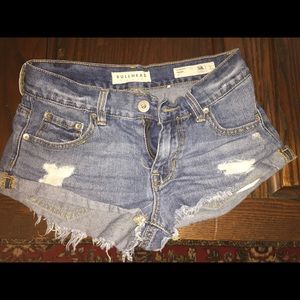 Mid rise jean shorts